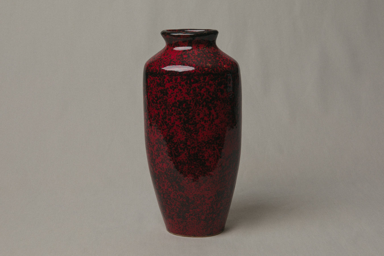 Tall burnt red VASE by Pesthidegkút Ceramics Factory _ 988