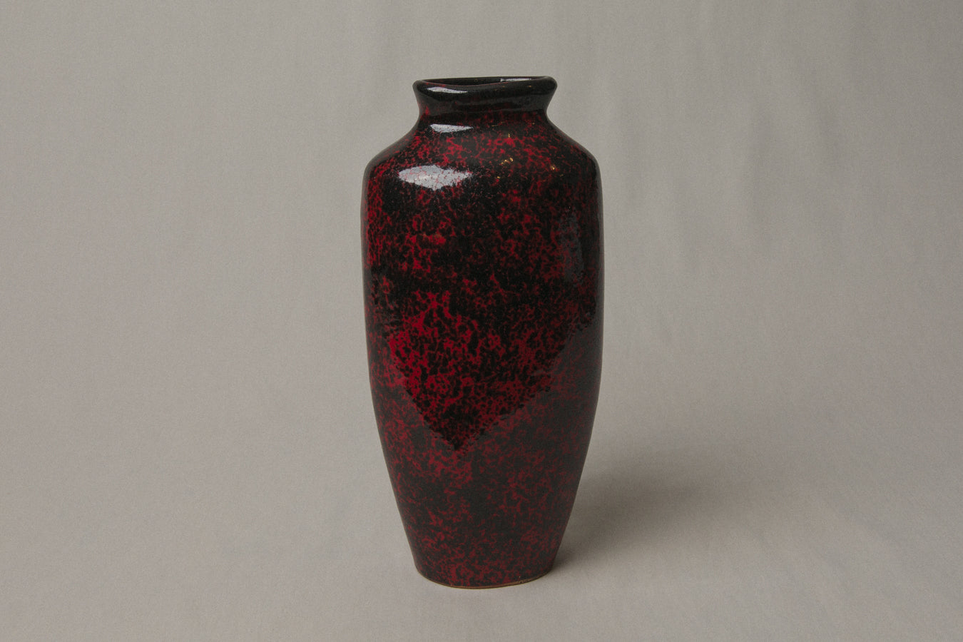 Tall burnt red VASE by Pesthidegkút Ceramics Factory _ 989