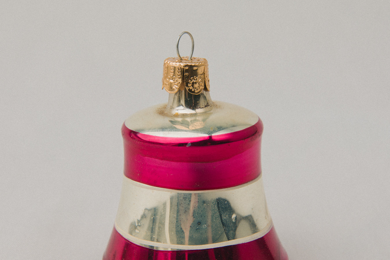 Vintage bell-shaped GLASS ORNAMENT _ 1107