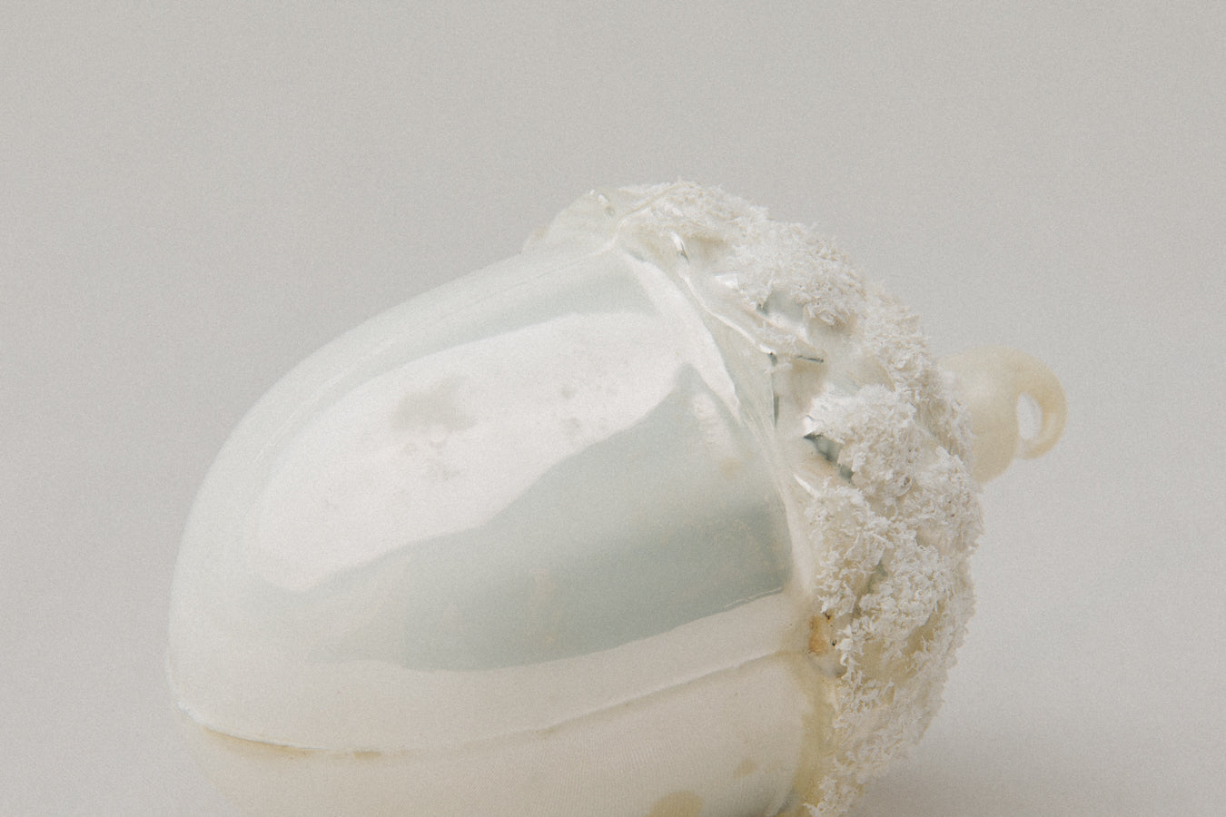 White acorn glass ORNAMENT _ 1140