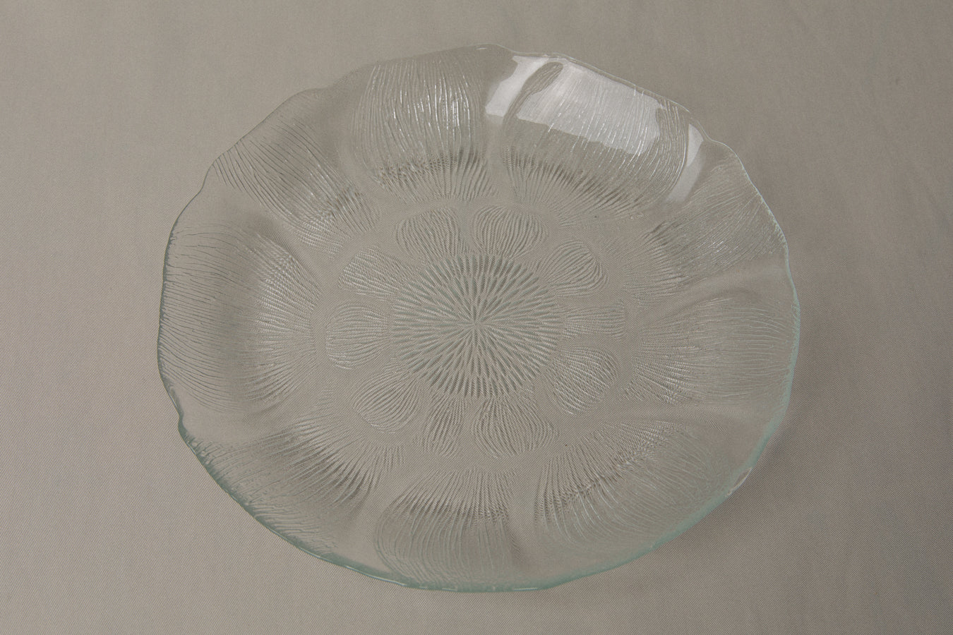 Textured glass DINNER PLATE _ 1201