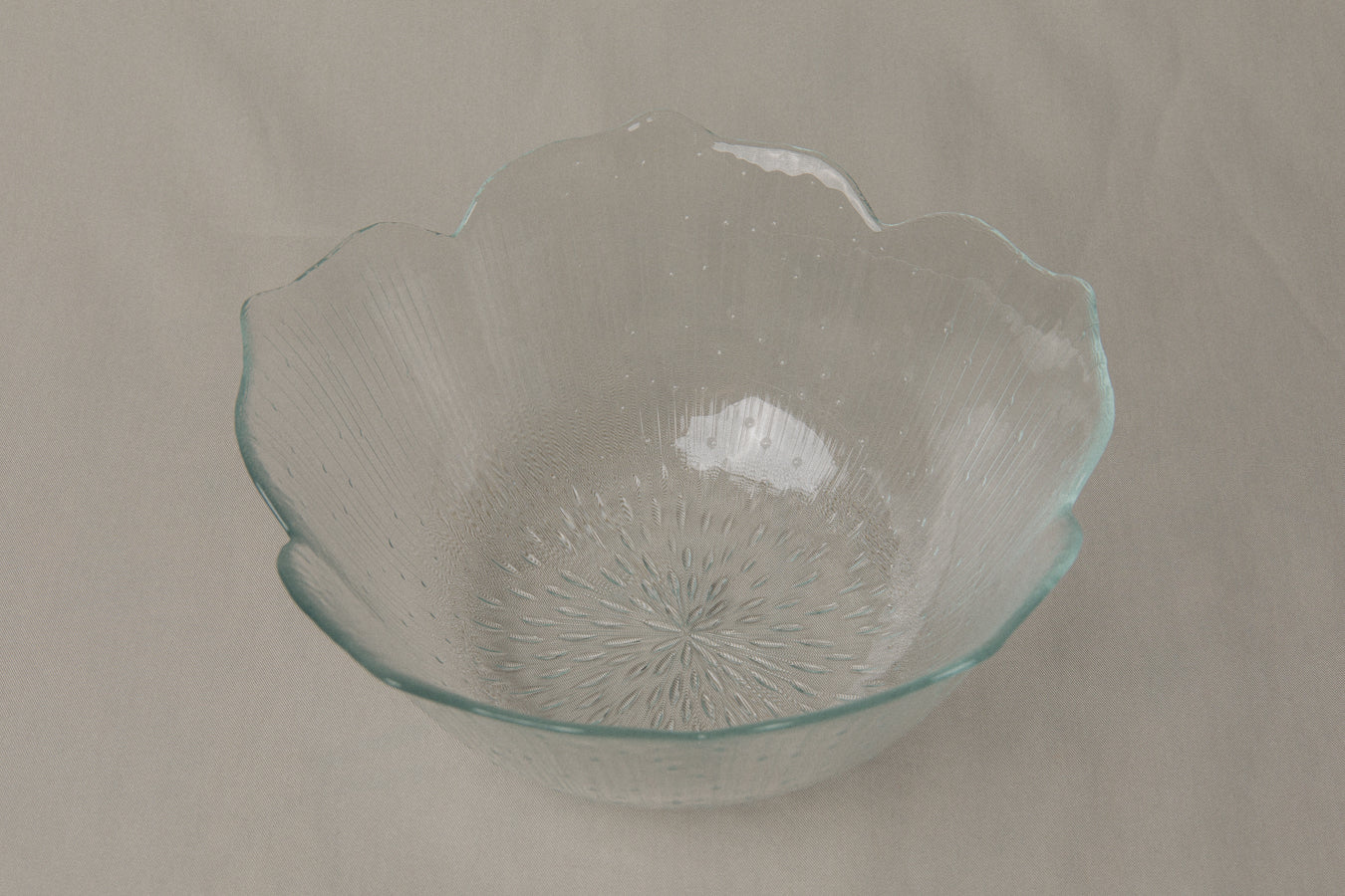 Textured glass BOWL large _ 1208