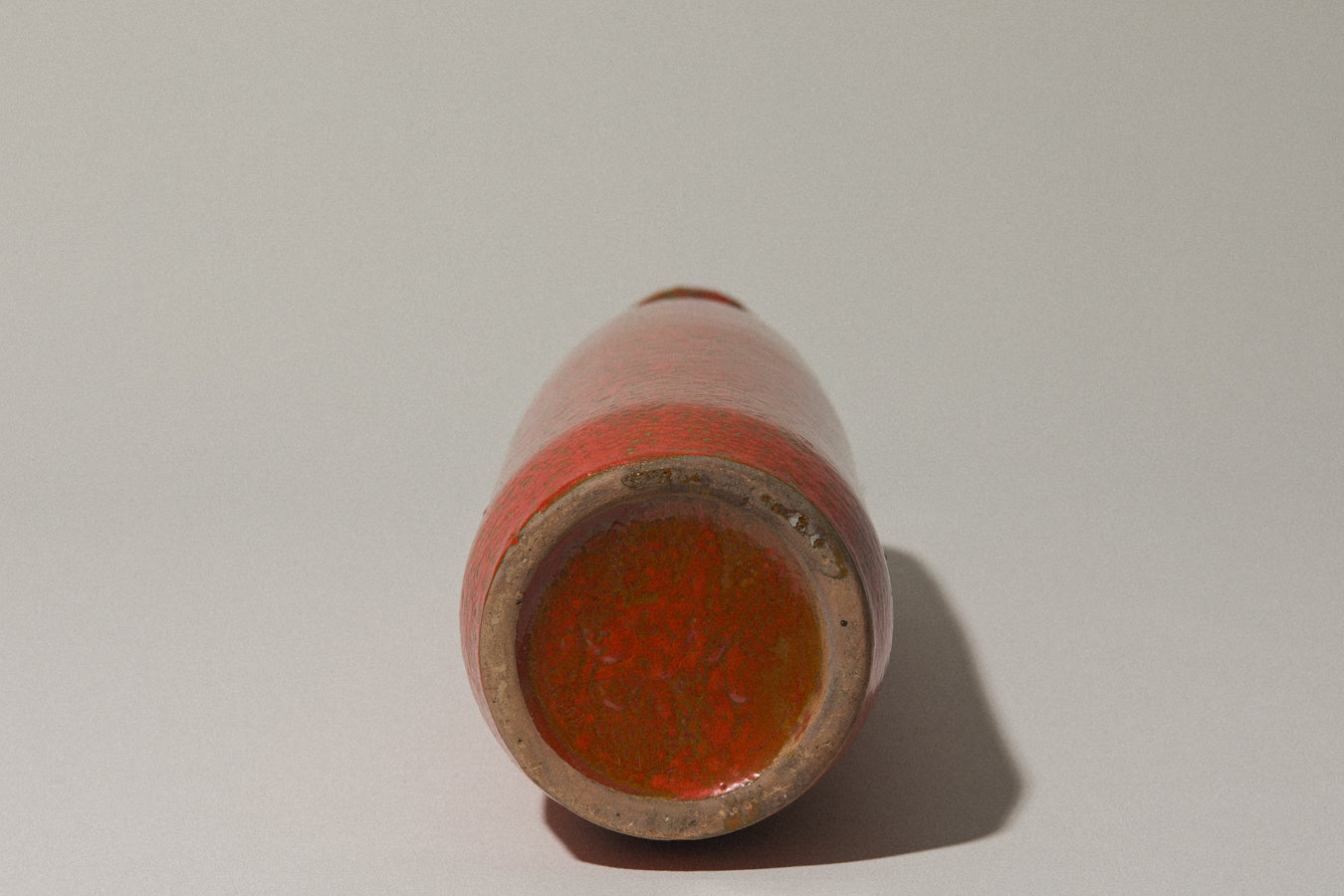 Tall burnt orange VASE by Pesthidegkút Ceramics Factory _ 790R