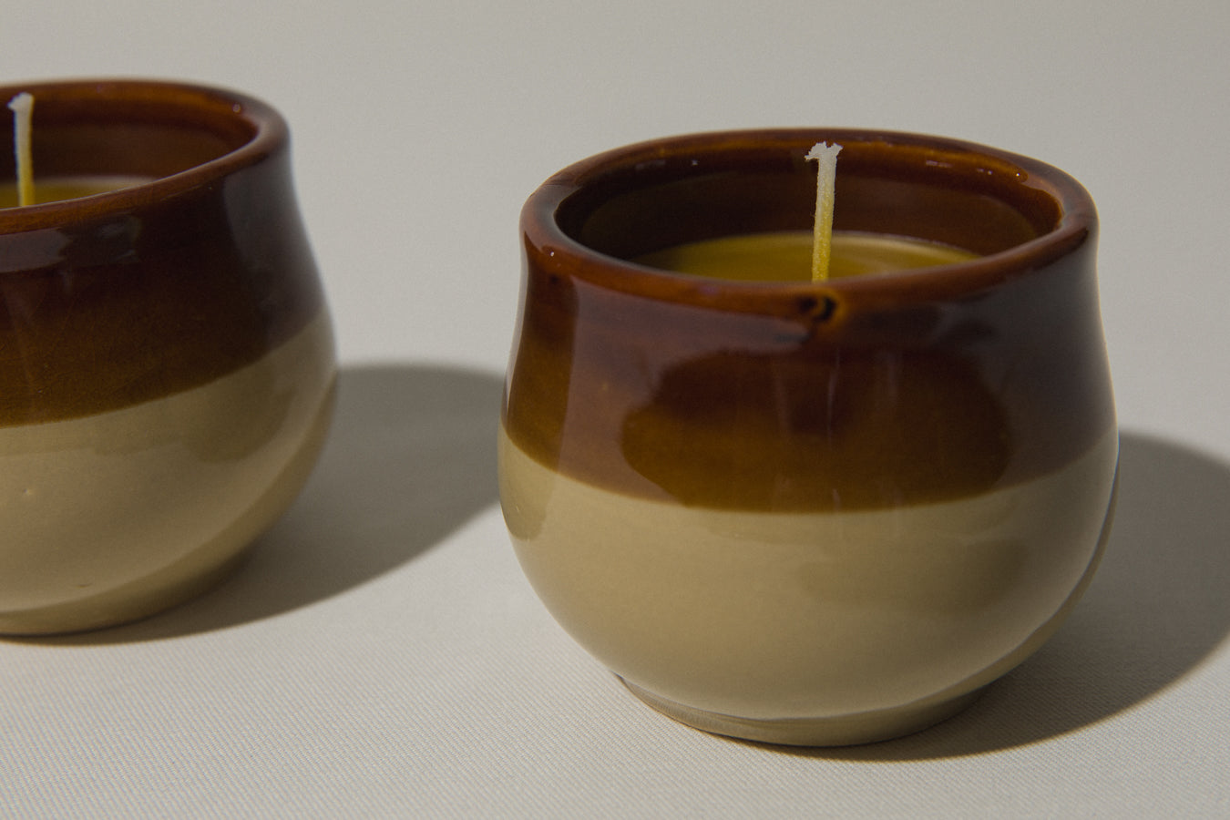 Set of two beeswax CANDLE medium