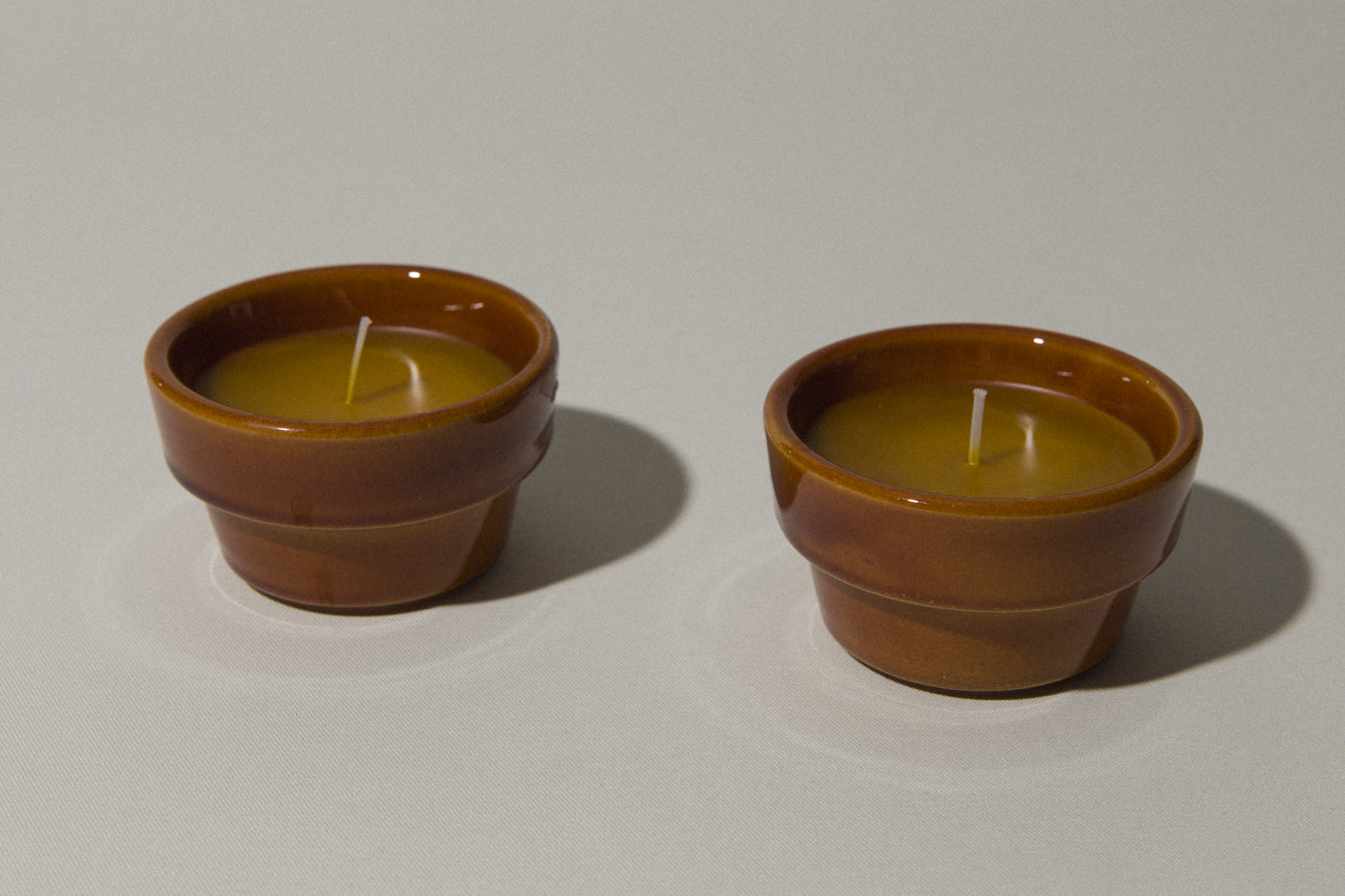 Set of two beeswax CANDLE medium