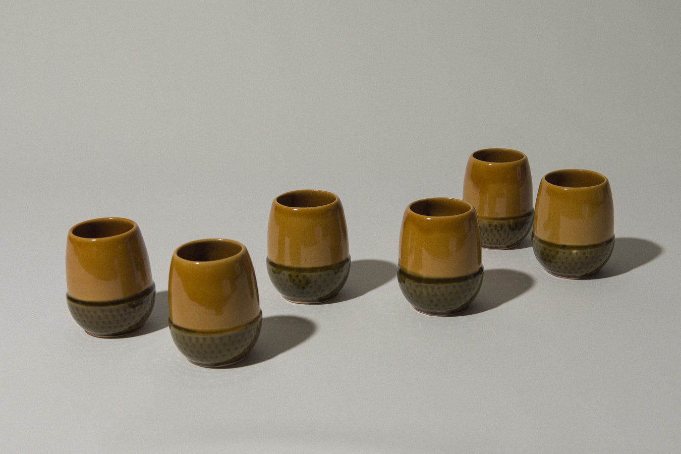 Set of six acorn TUMBLERS _ 849