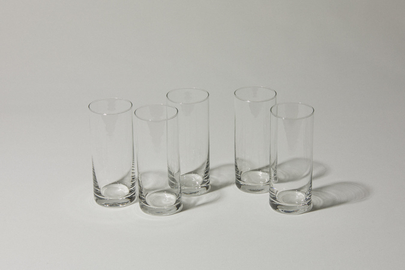 Set of five drinking GLASSES