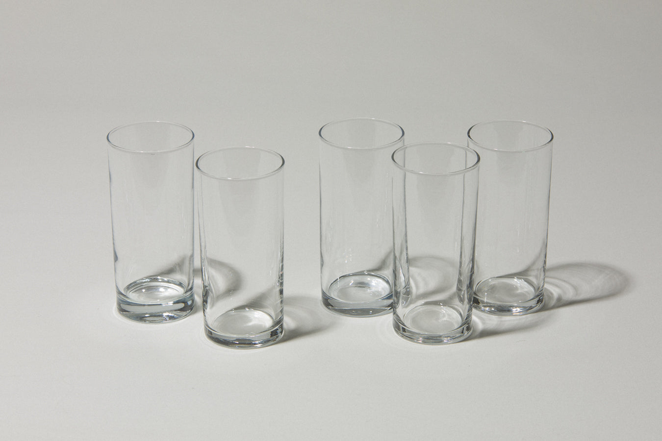 Set of five drinking GLASSES