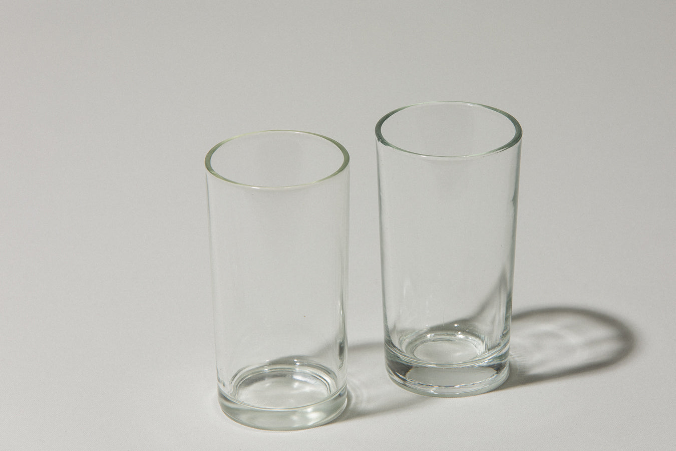Set of two drinking GLASSES
