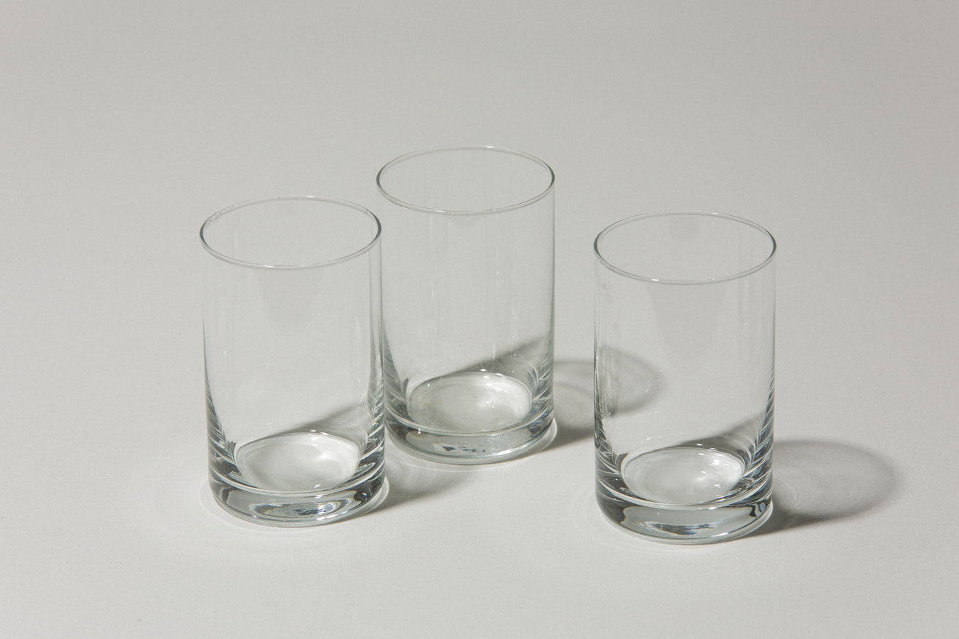 Set of three drinking GLASSES
