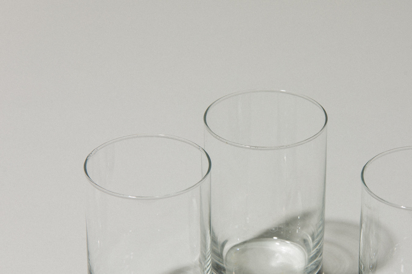 Set of three drinking GLASSES