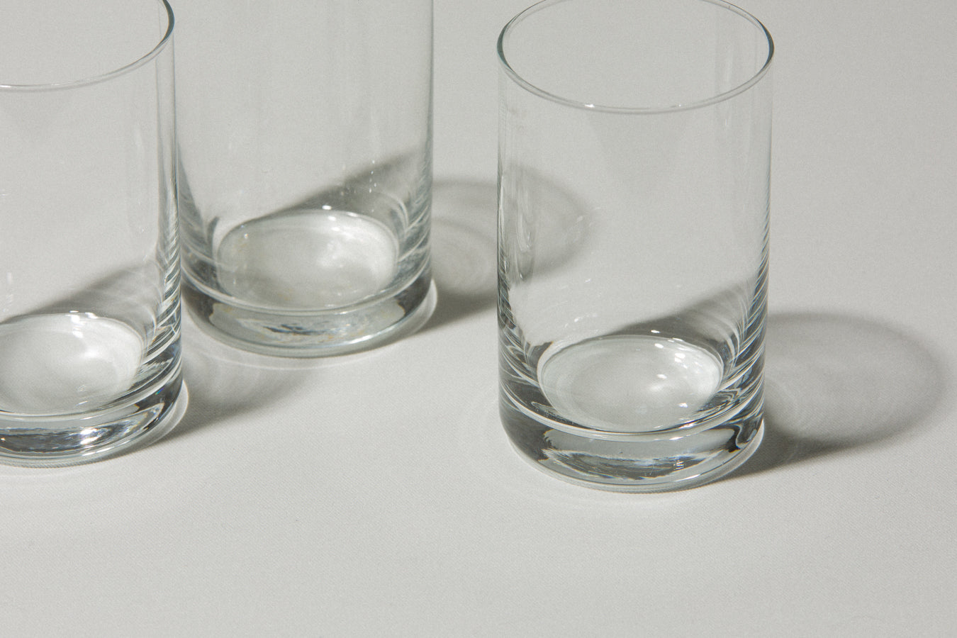 Set of three drinking GLASSES