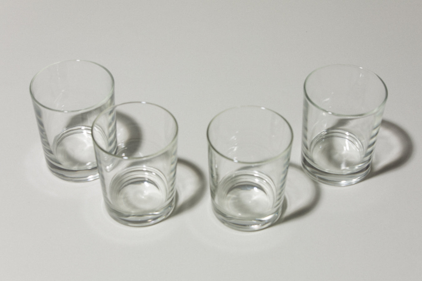Set of four drinking GLASSES