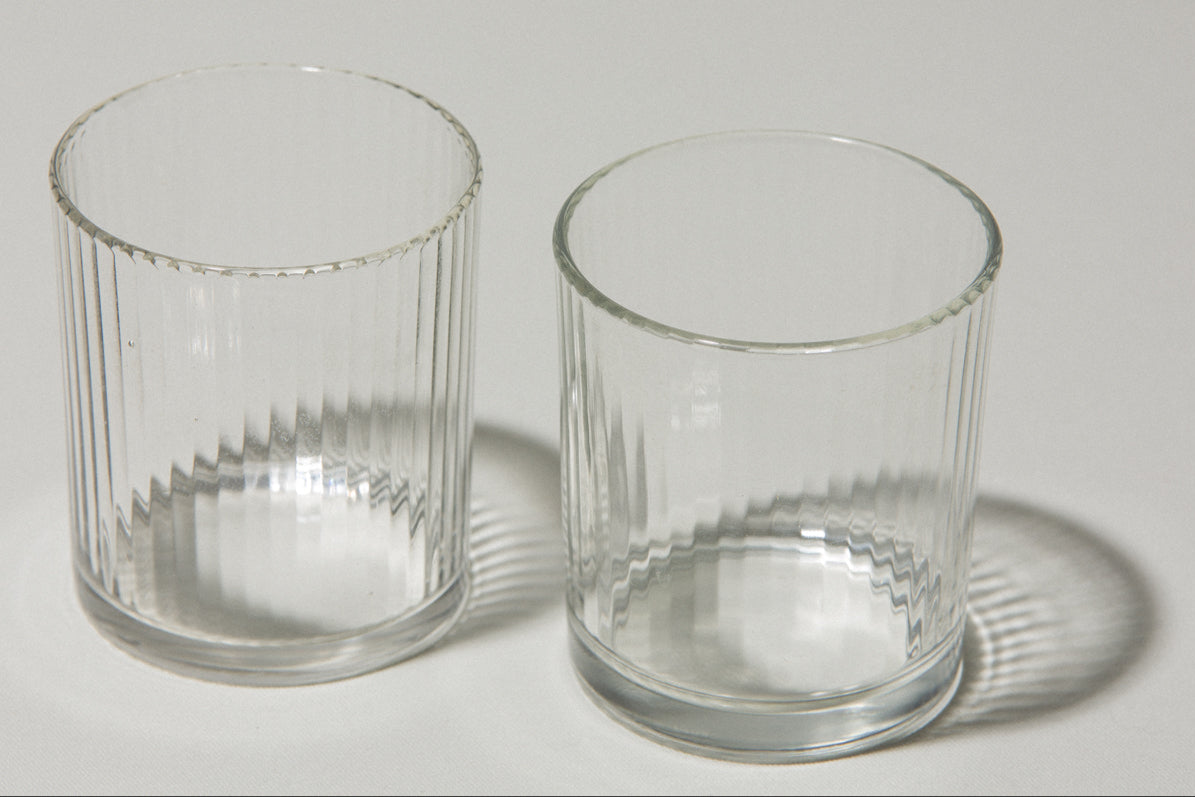 Set of two drinking GLASSES