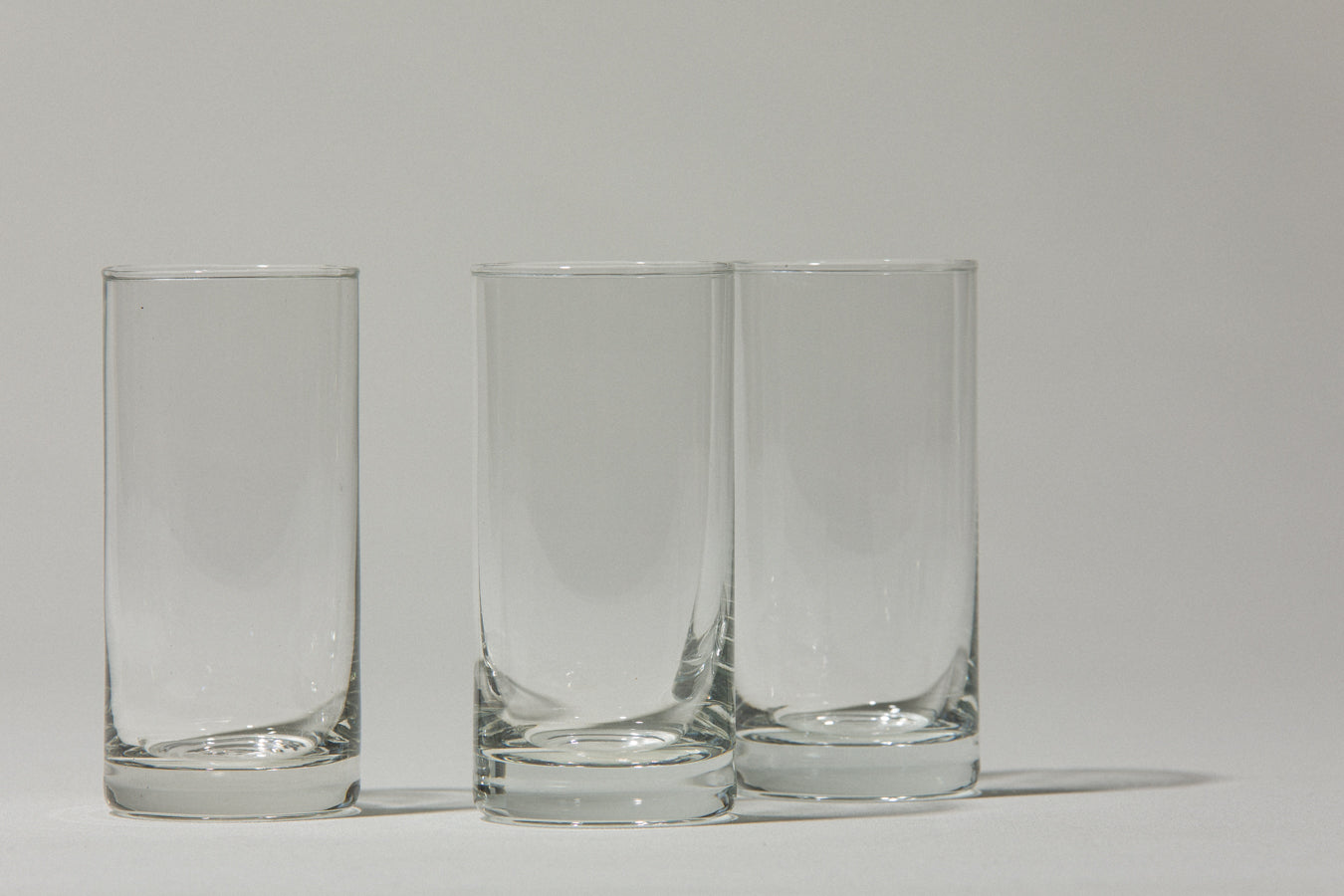 Set of three drinking GLASSES
