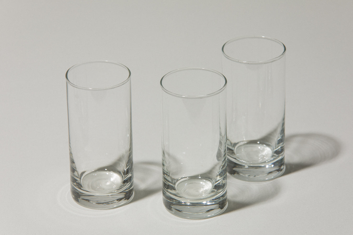 Set of three drinking GLASSES
