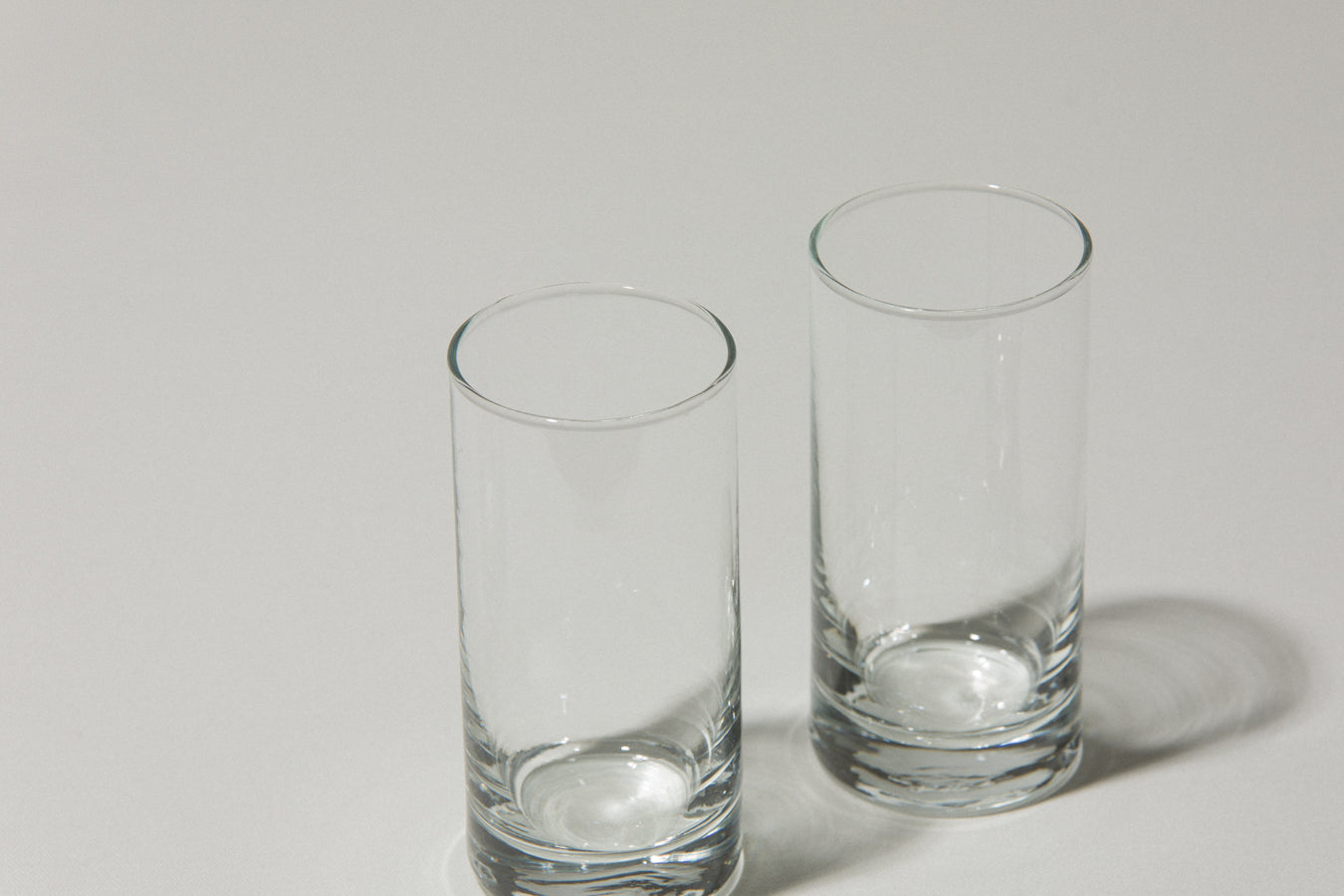 Set of two drinking GLASSES