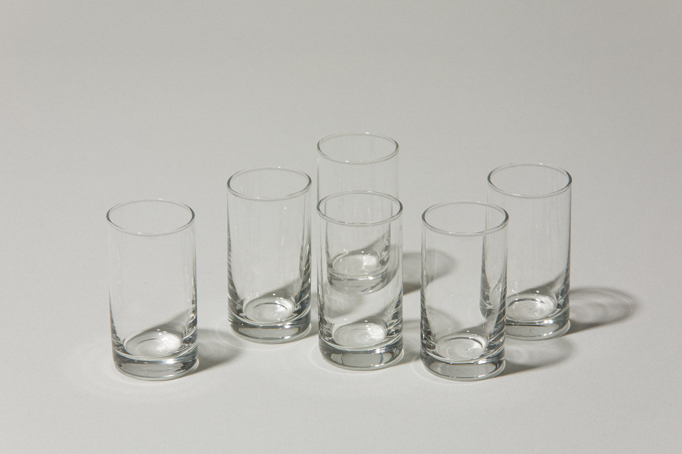 Set of six drinking GLASSES