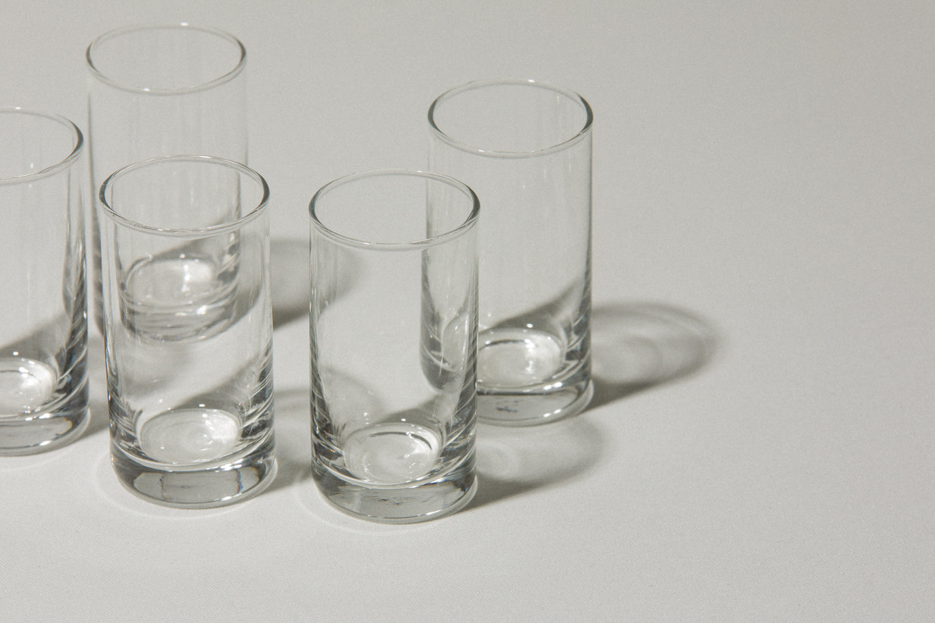 Set of six drinking GLASSES