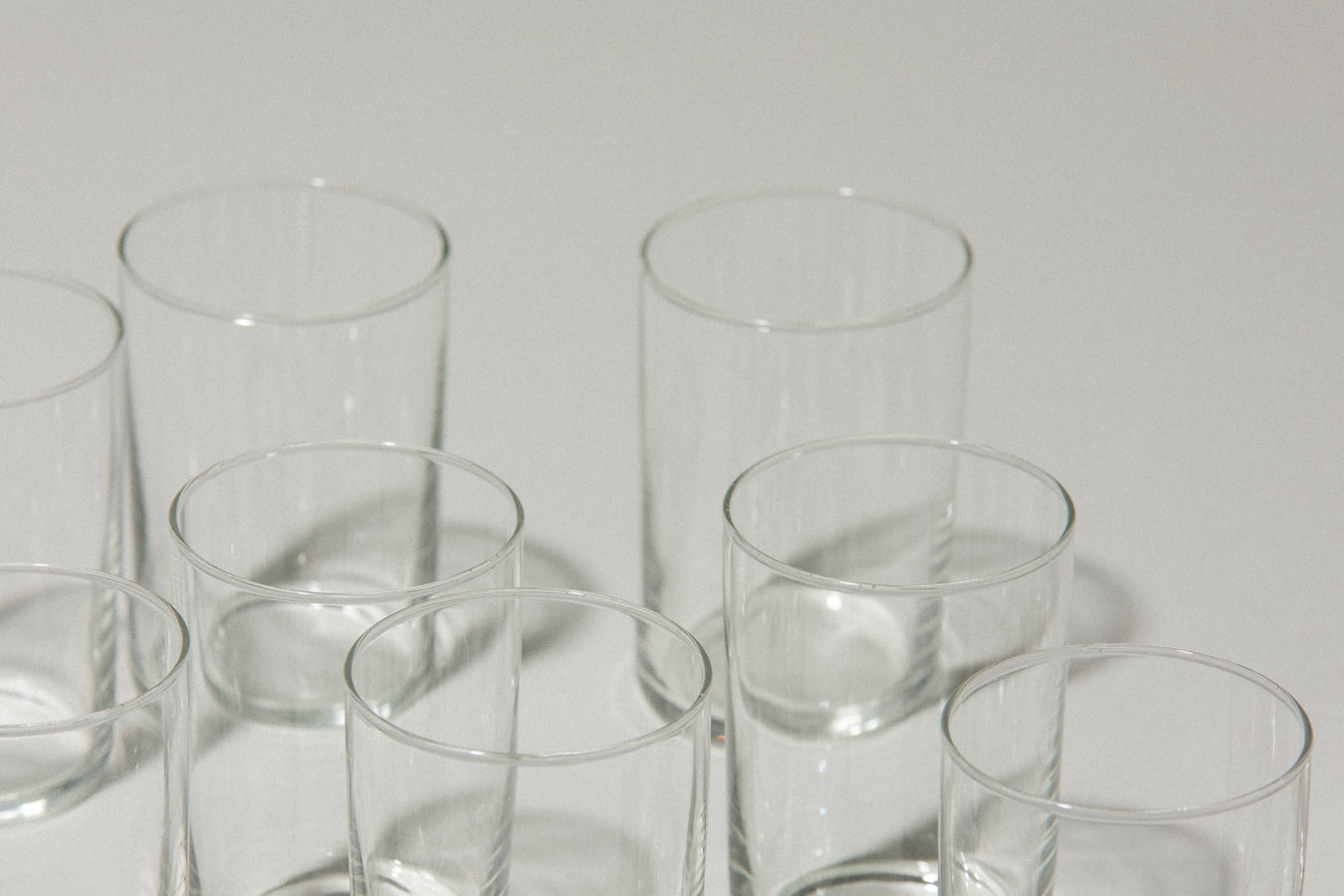Set of eleven drinking GLASSES