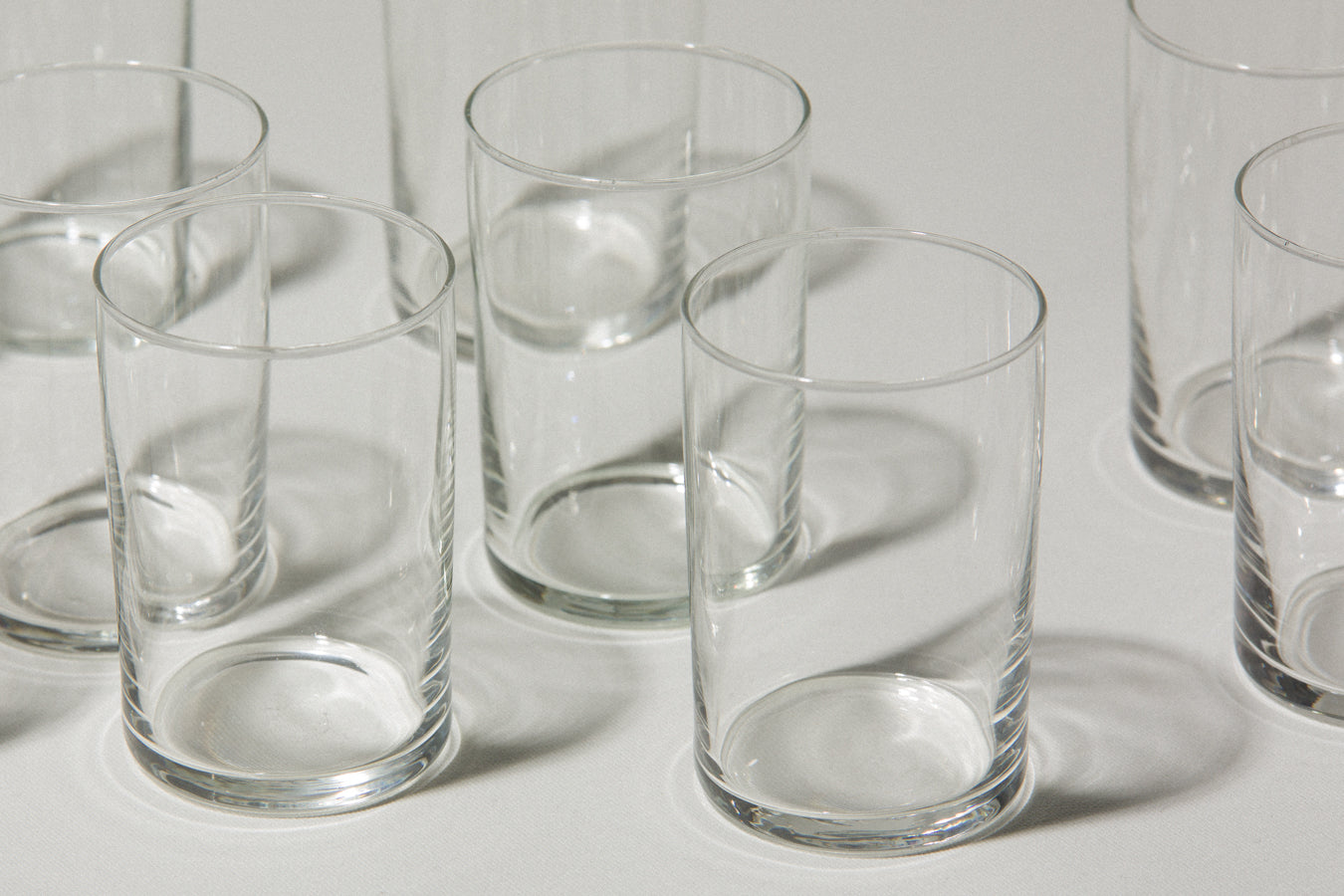 Set of eleven drinking GLASSES