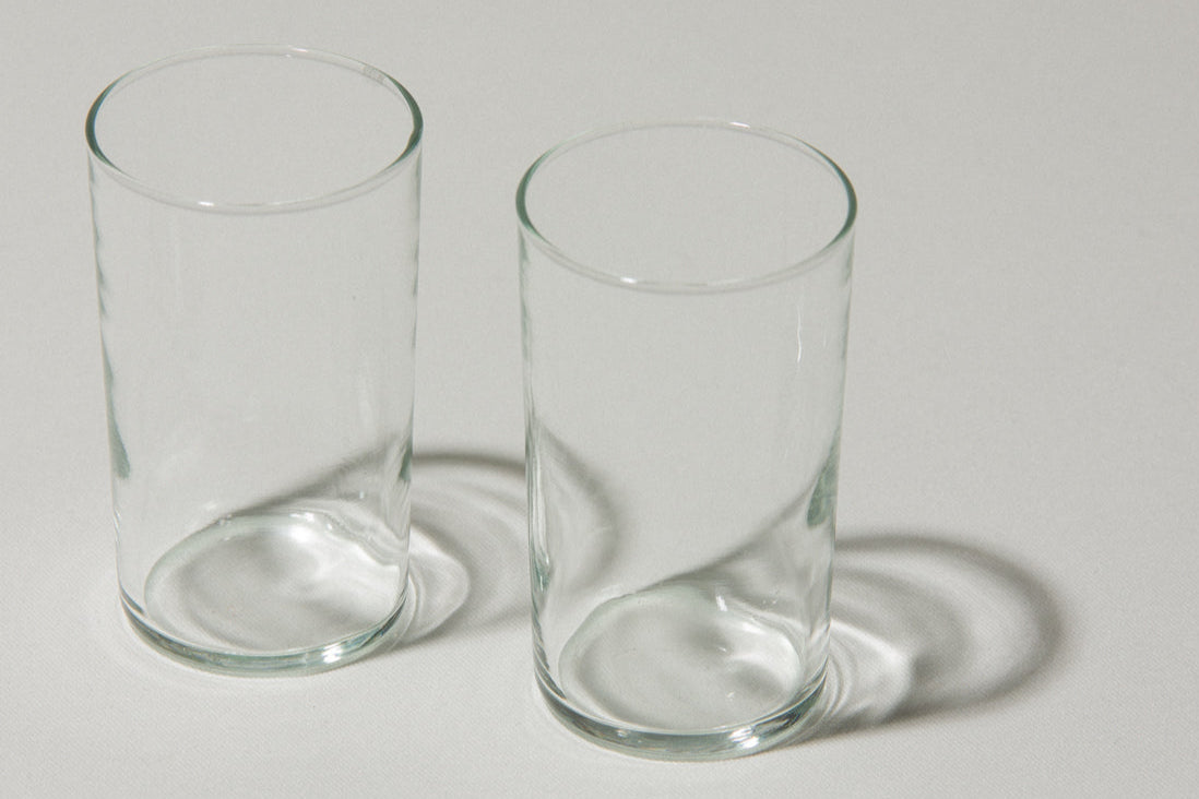 Set of two drinking GLASSES