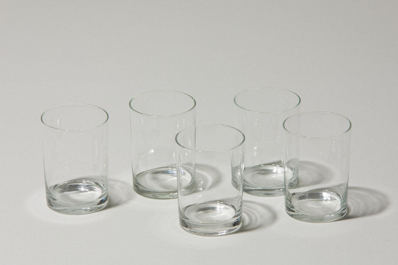Set of five drinking GLASSES