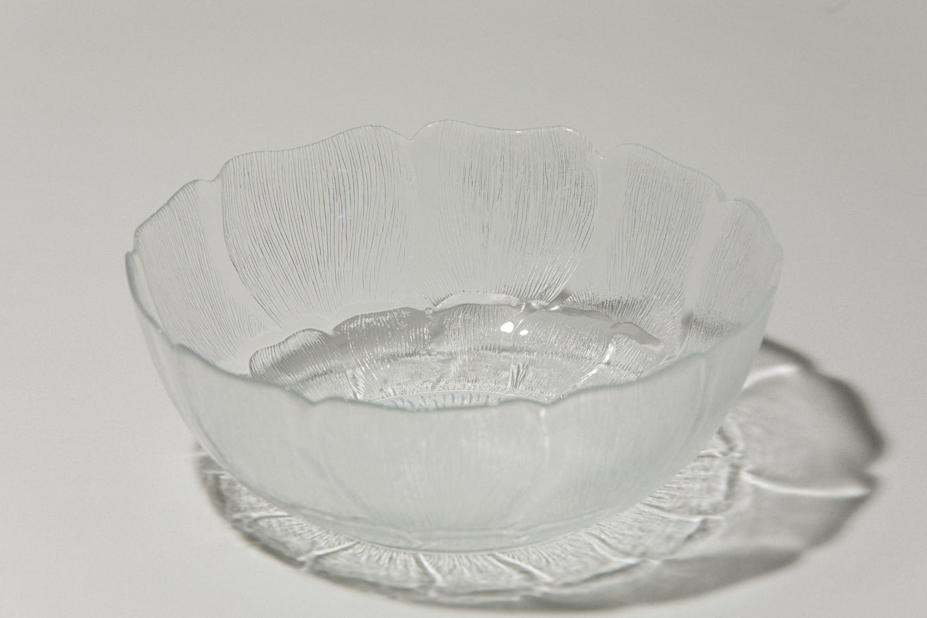 Textured glass BOWL large