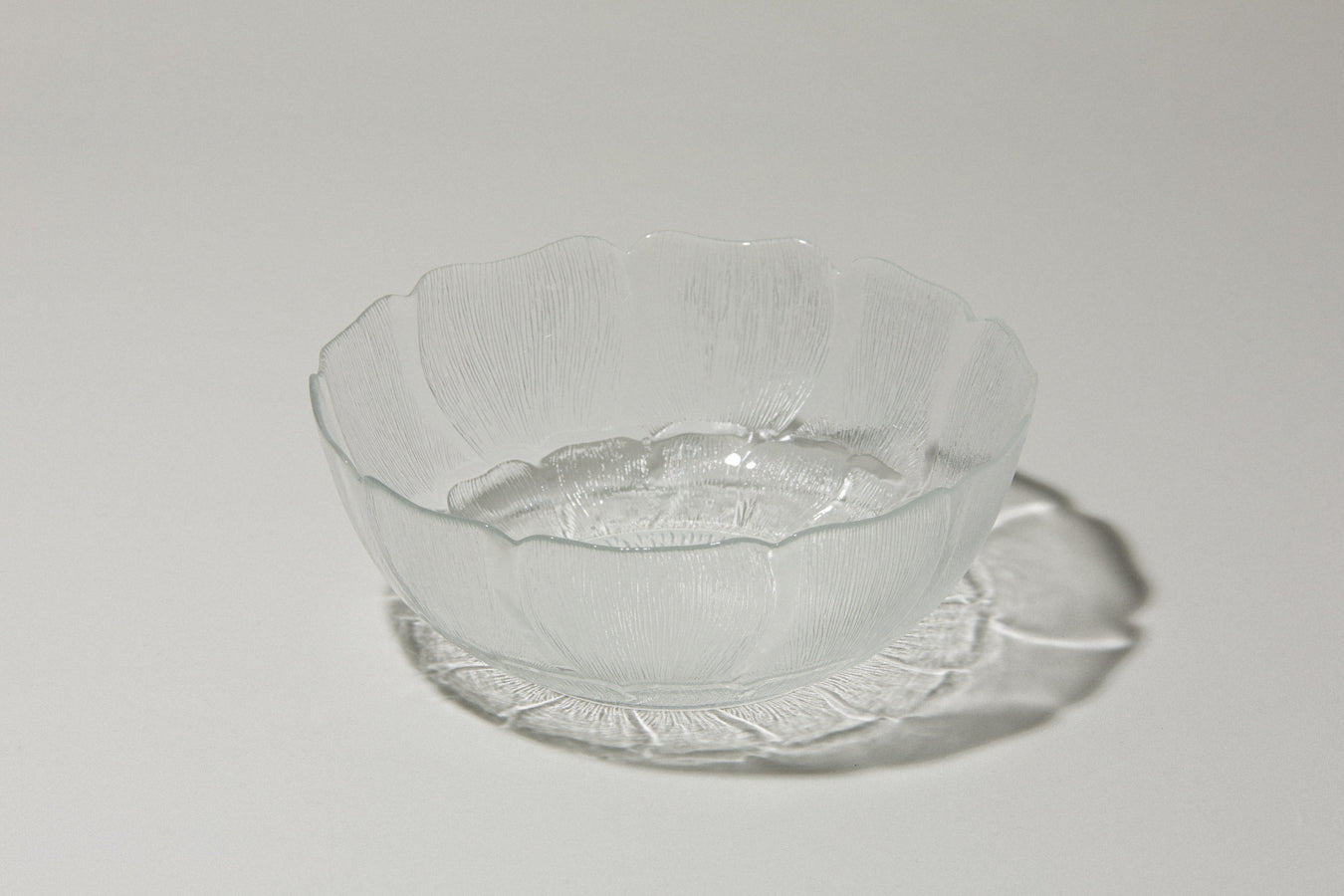 Textured glass BOWL large