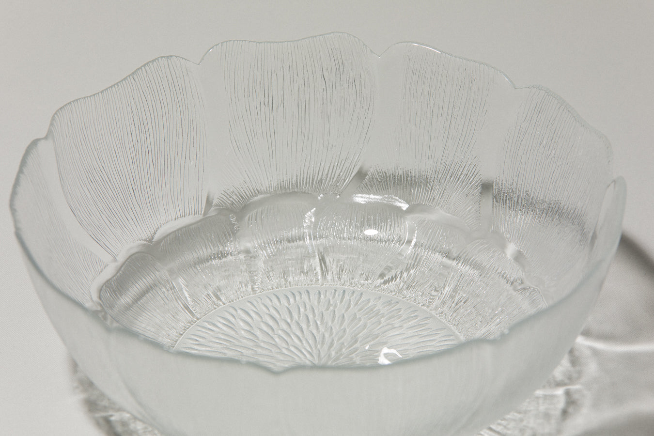 Textured glass BOWL large