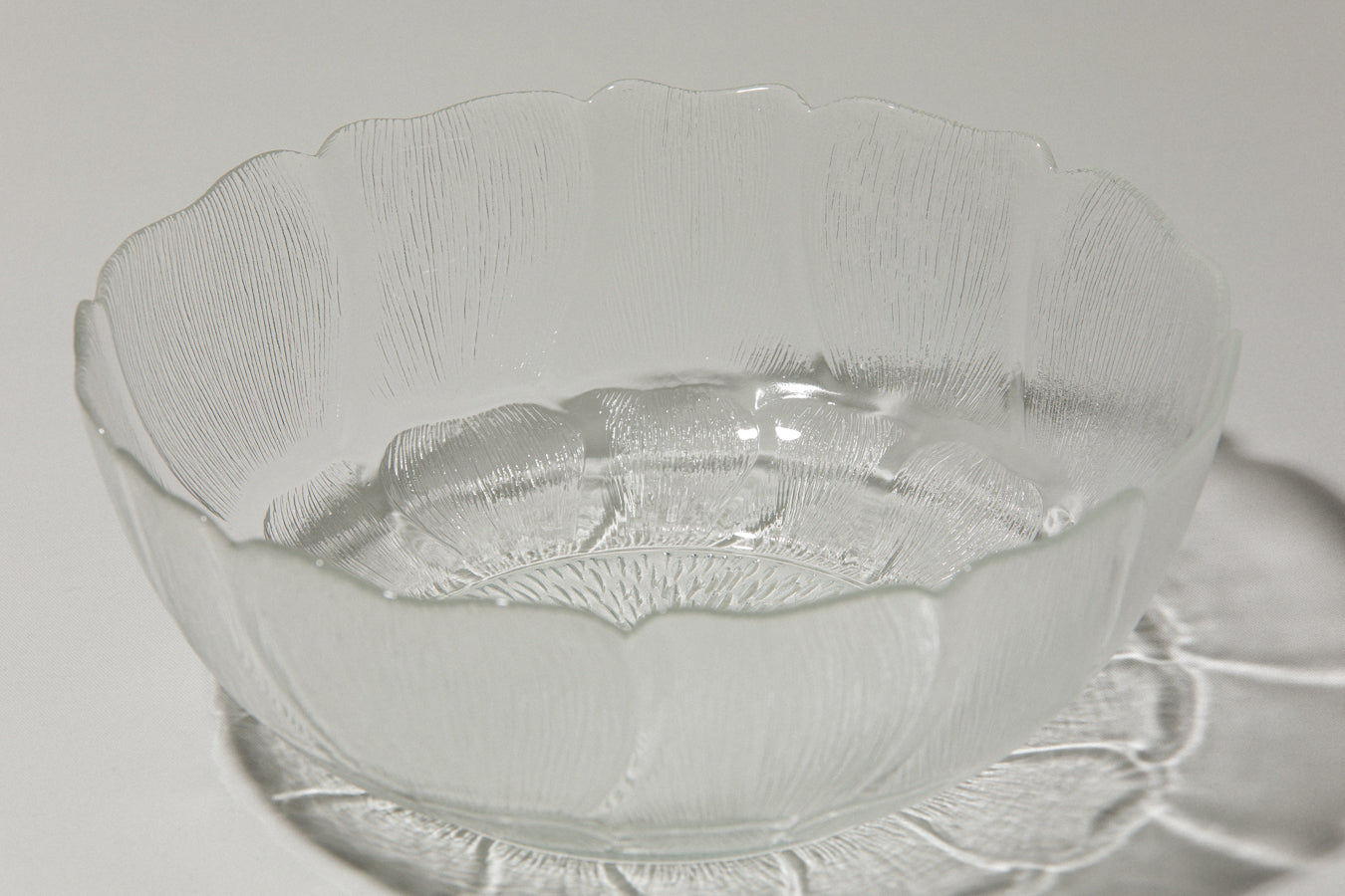 Textured glass BOWL extra large