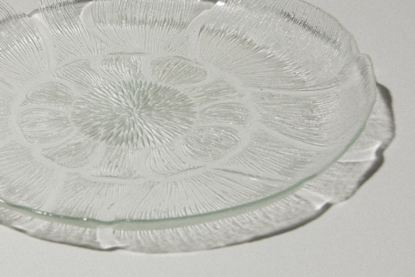 Textured glass SERVING PLATE