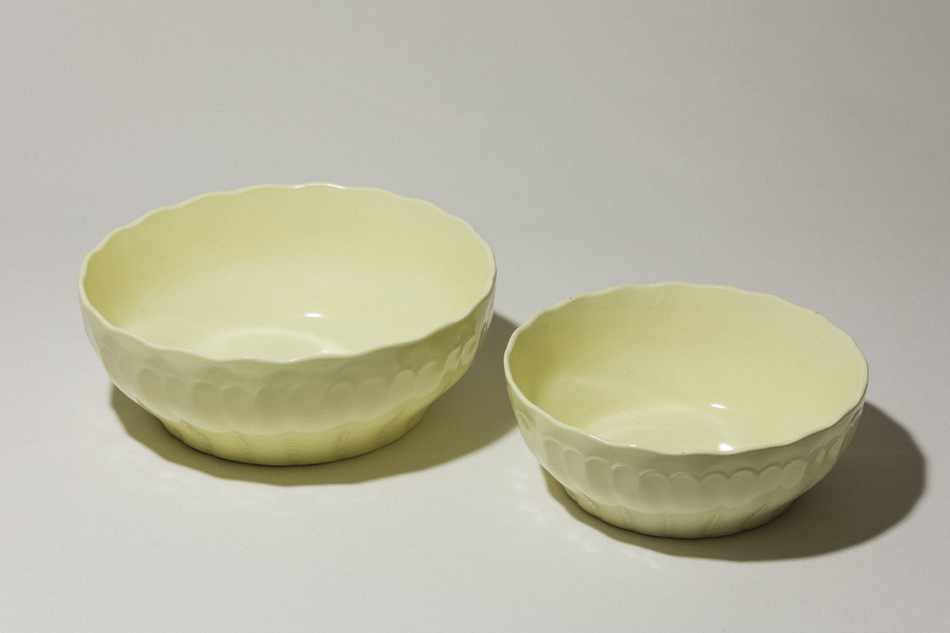 Set of two yellow Gránit BOWLS