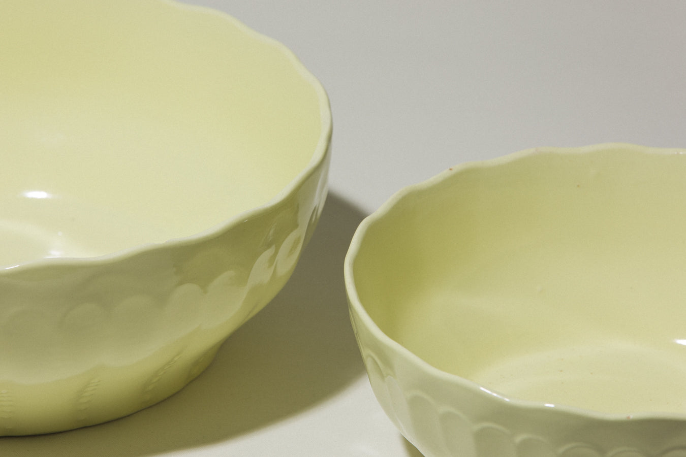 Set of two yellow Gránit BOWLS
