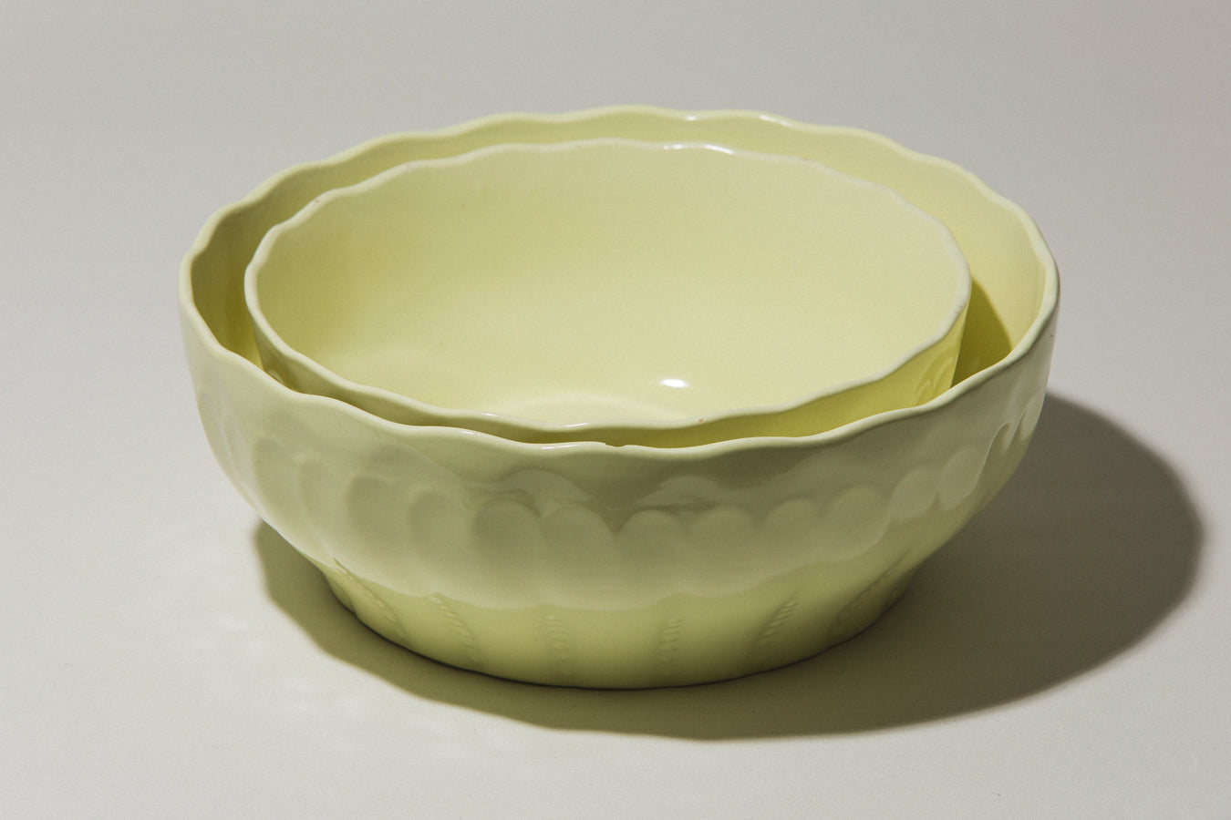 Set of two yellow Gránit BOWLS