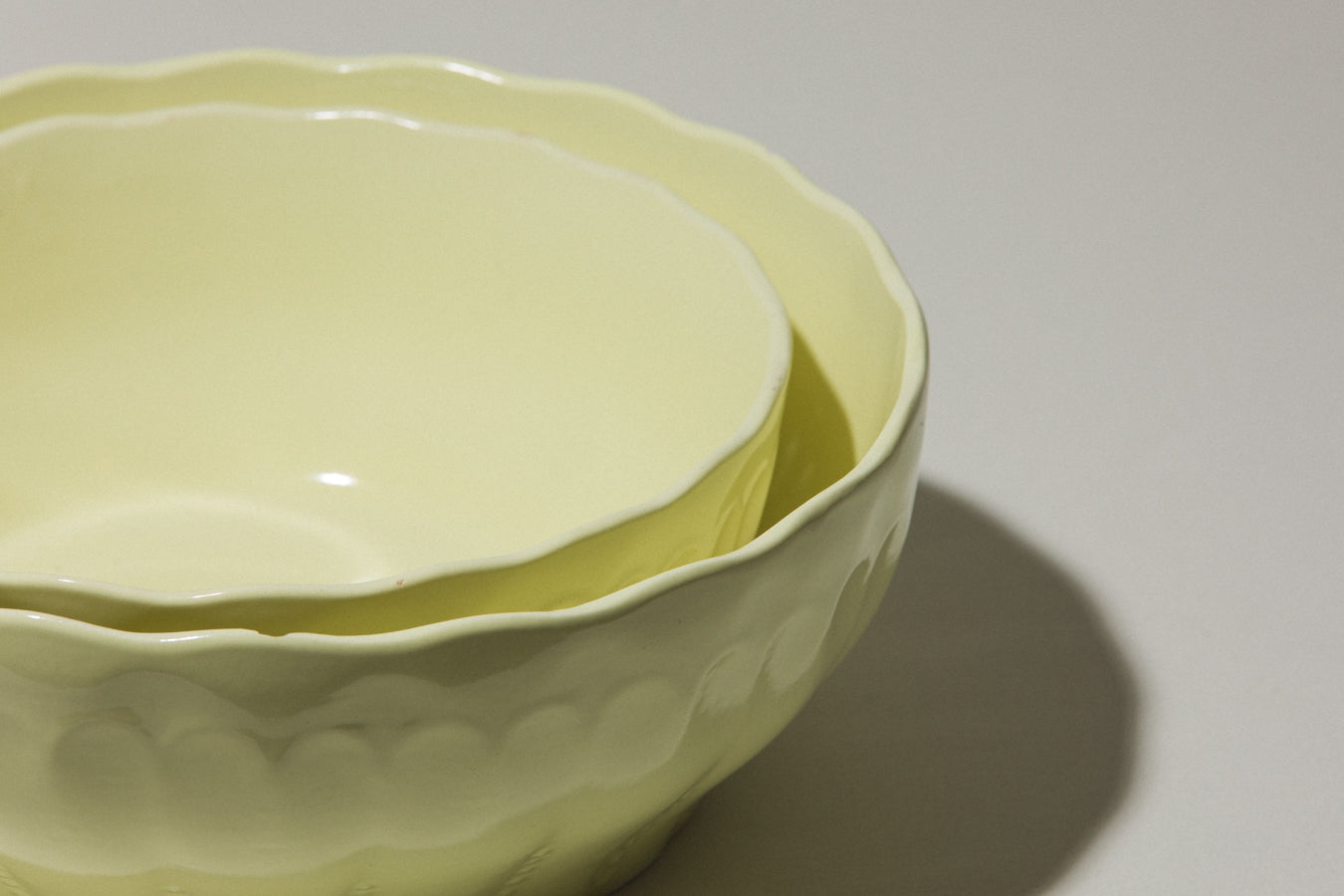 Set of two yellow Gránit BOWLS