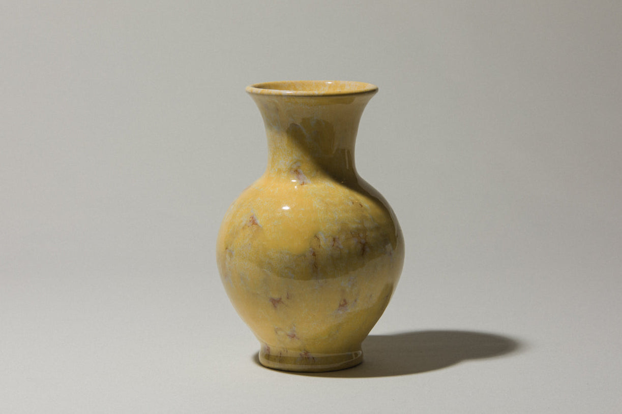 Ceramic VASE with yellow glaze