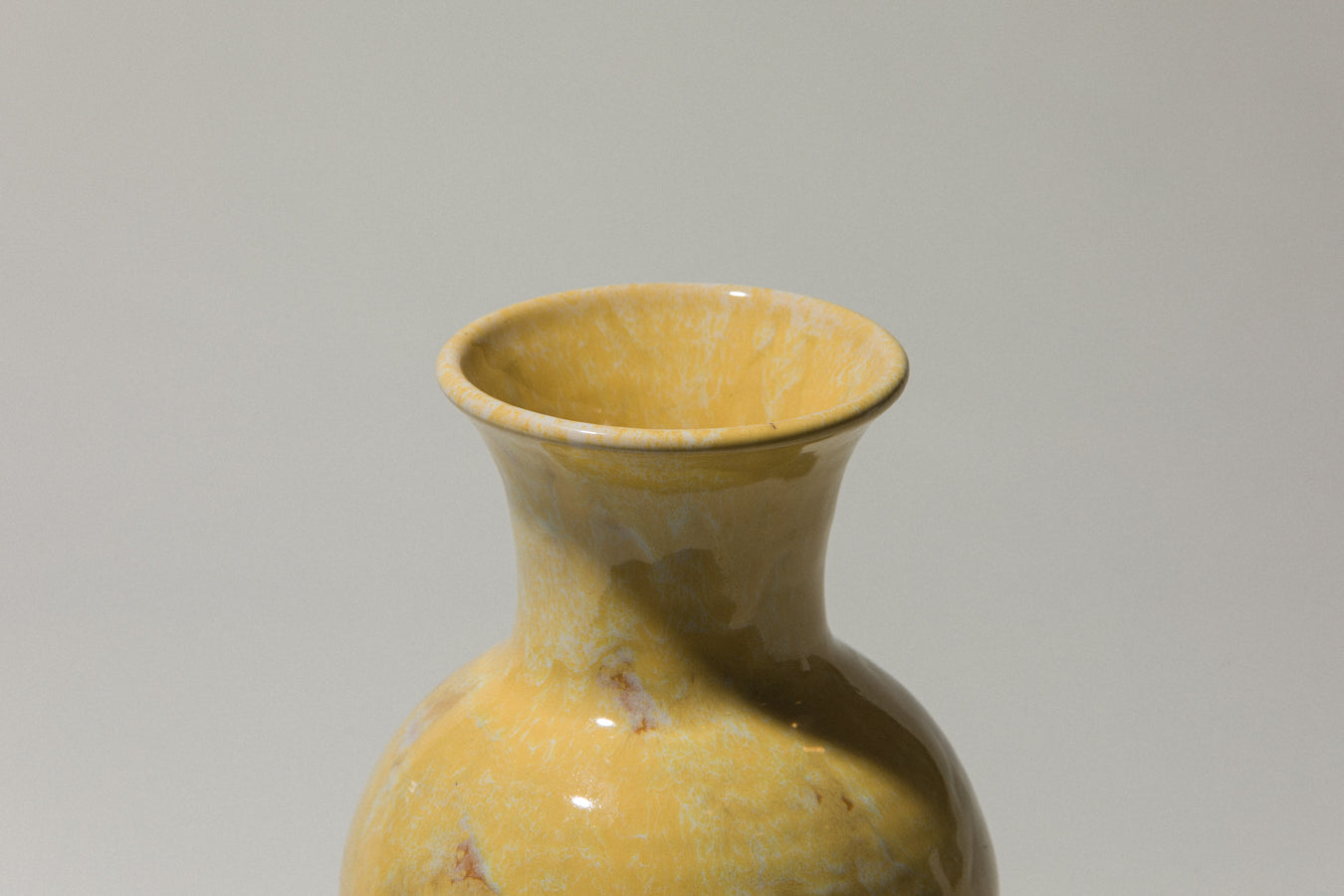 Ceramic VASE with yellow glaze