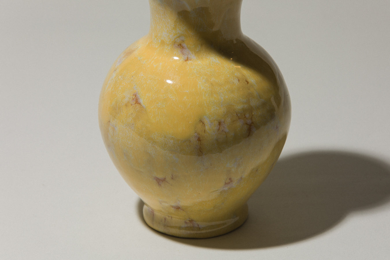 Ceramic VASE with yellow glaze