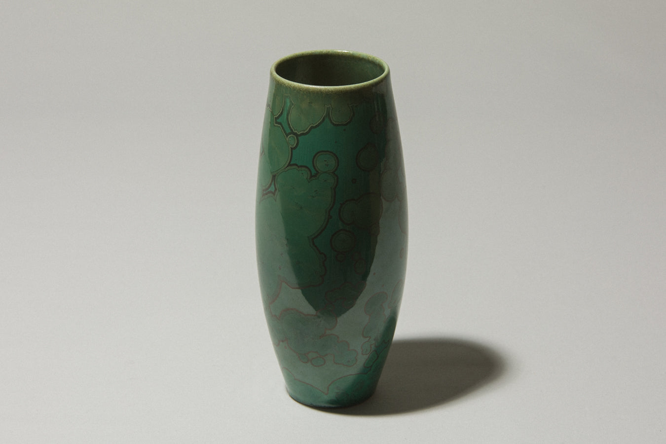 Porcelain VASE with green crystalline-glaze