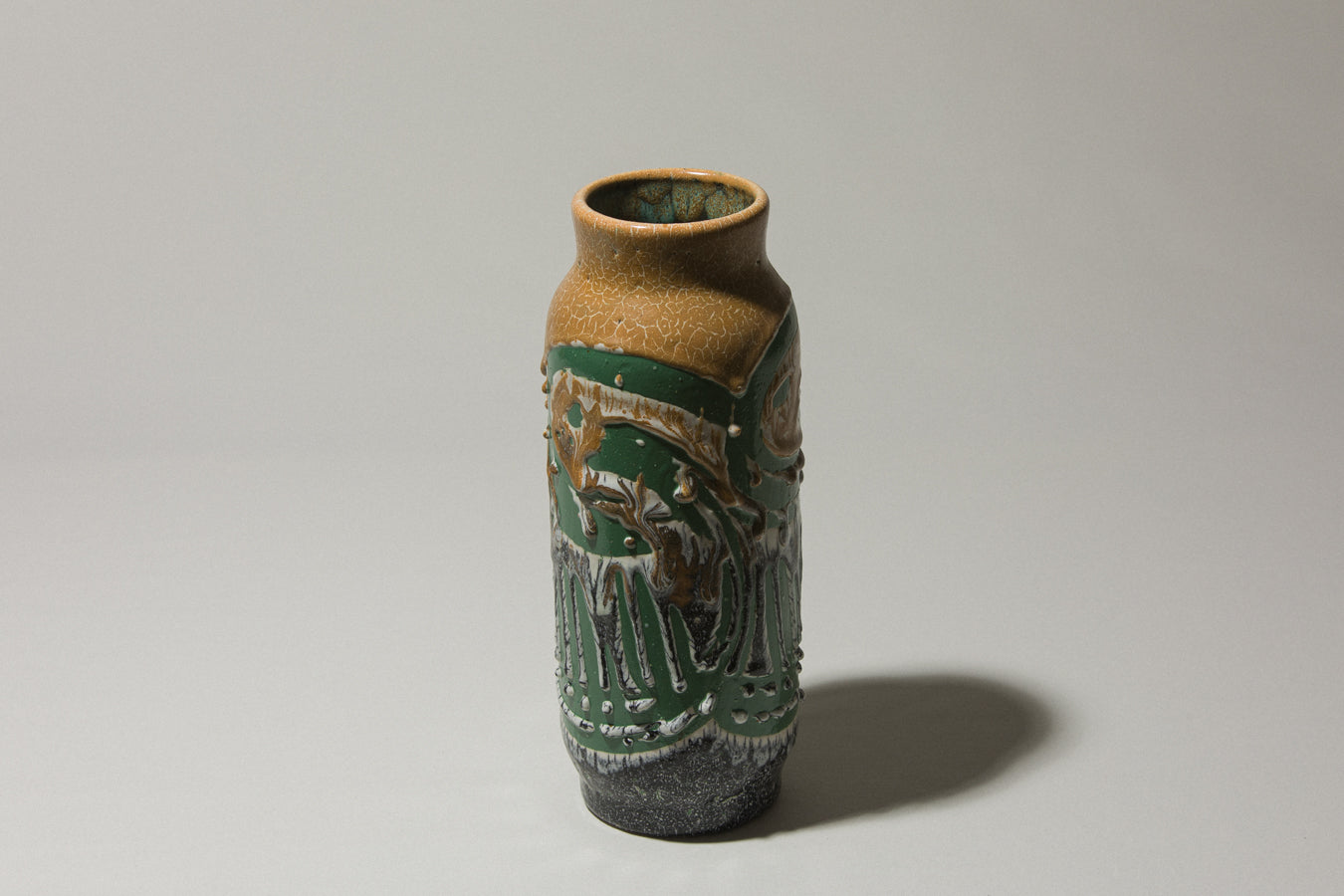 Vintage ceramic cylinder VASE