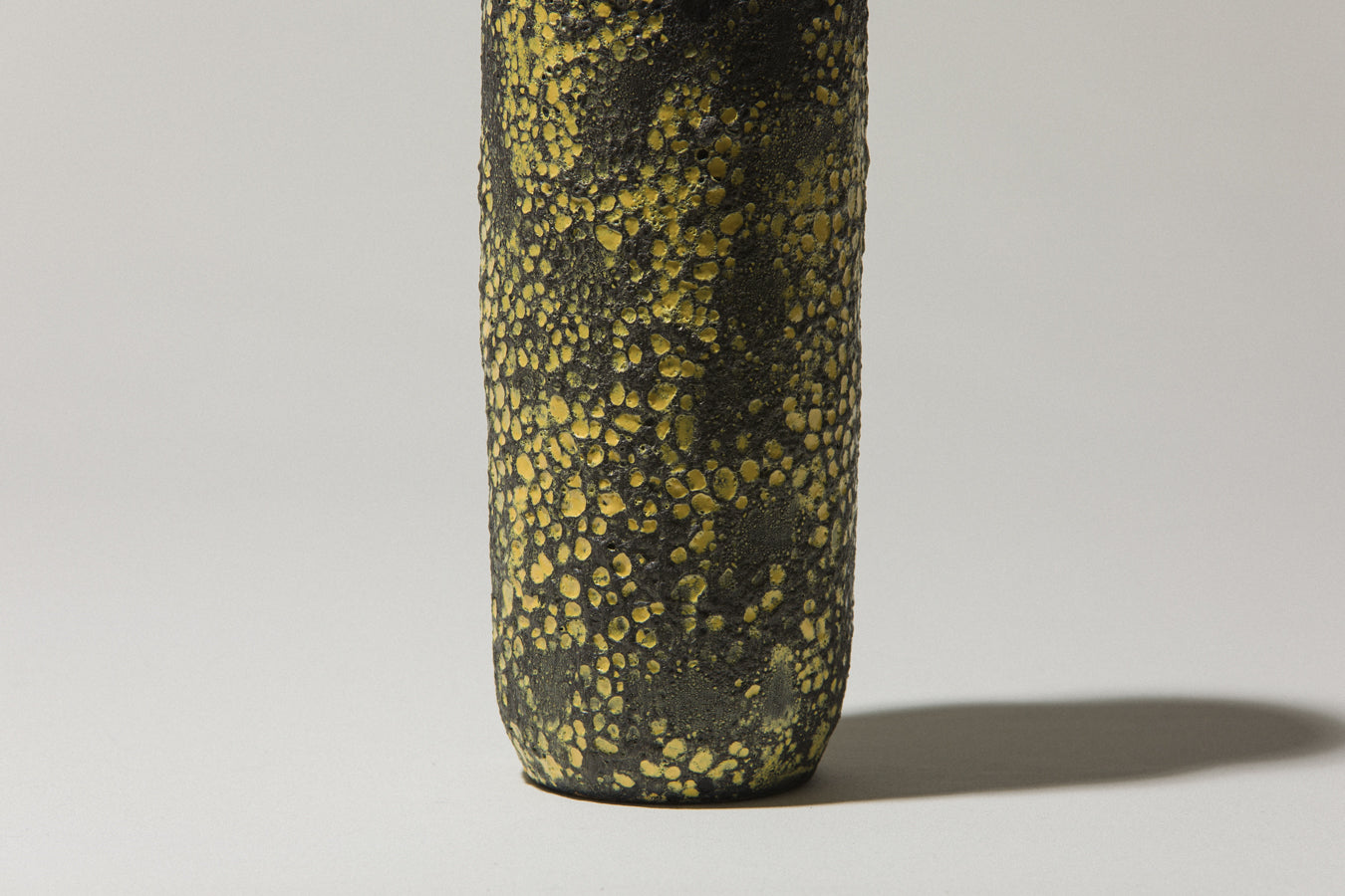 Bod ceramic VASE with yellow-black textured glaze