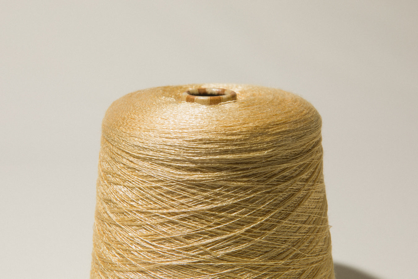 Flaxen yellow vintage YARN on cone