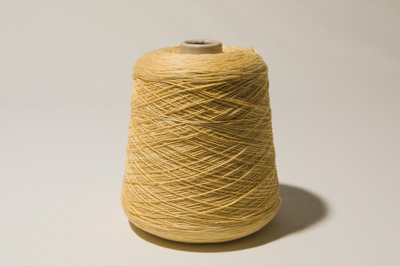 Butter yellow vintage YARN on cone
