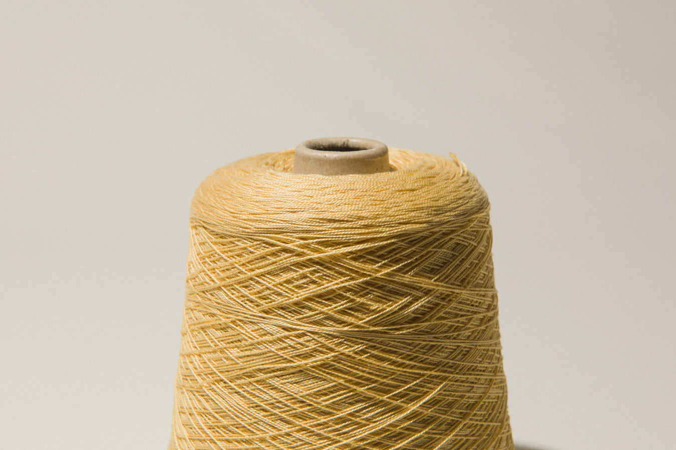 Butter yellow vintage YARN on cone