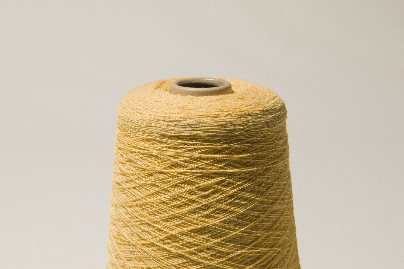 Butter yellow vintage YARN on cone