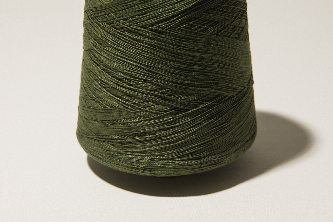 Dark olive vintage YARN on cone