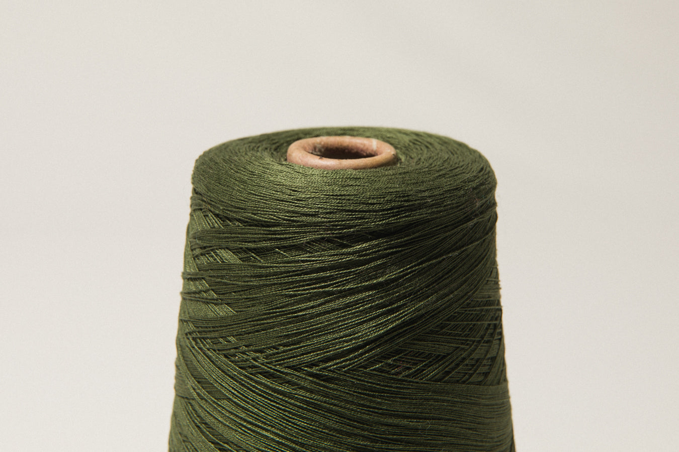 Dark olive vintage YARN on cone