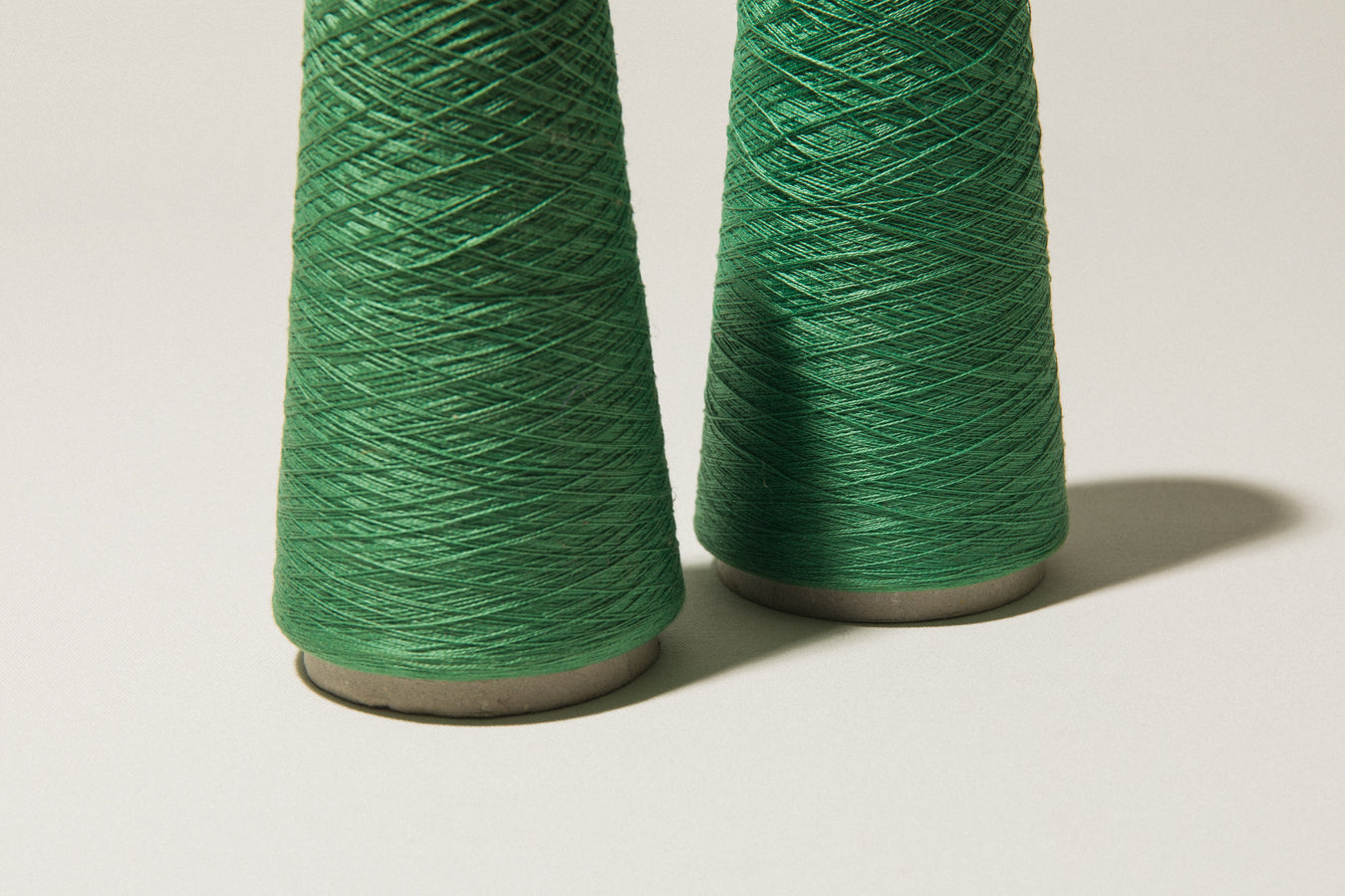 Emerald green vintage YARN on cone