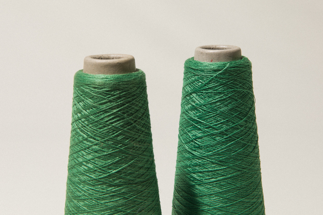 Emerald green vintage YARN on cone